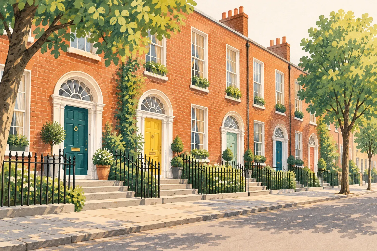 Illustration of a landscape in County Dublin