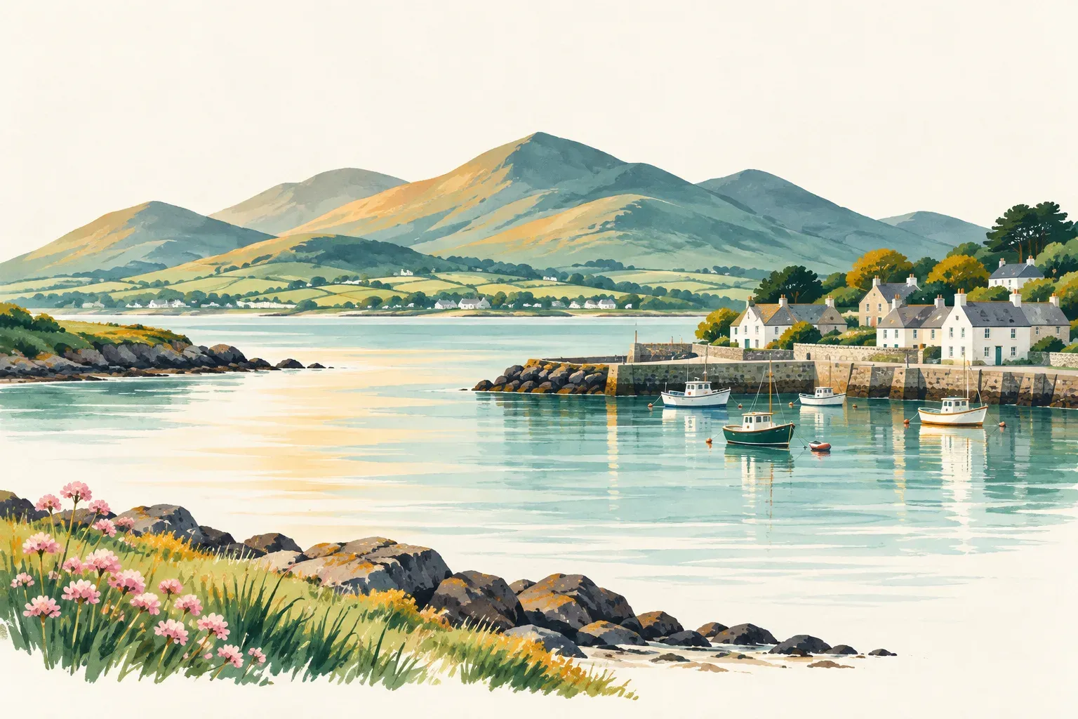 Illustration of a landscape in County Louth