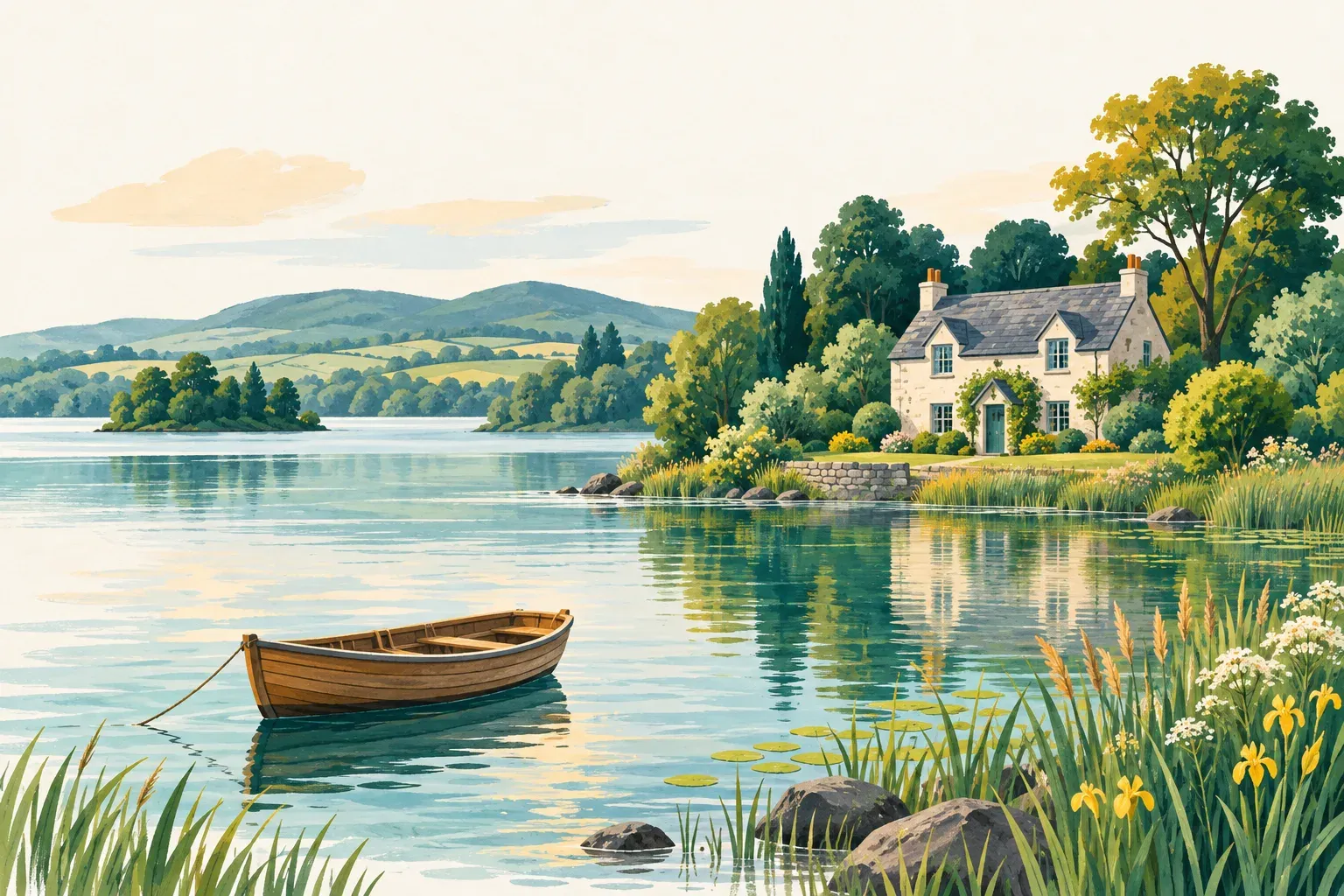 Illustration of a landscape in County Westmeath